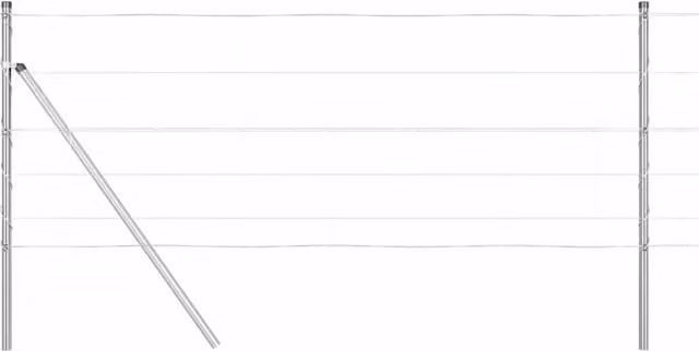 Berkfield Home Field Fence Galvanised Steel in Silver, H: 0.8 m x W: 100 m