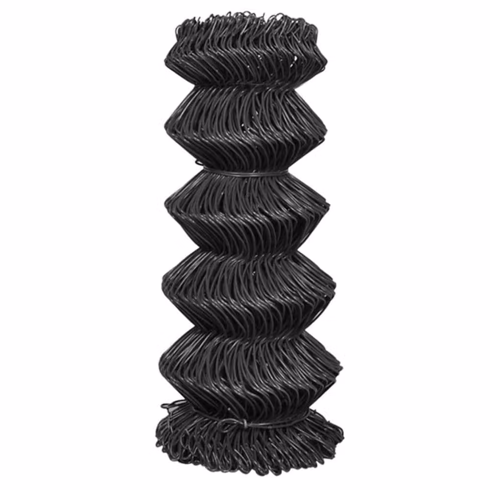 Berkfield Home PVC Coated Steel Chain Link Fence in Grey and Dark Grey, W: 25 m, H: 0.8 m – 3