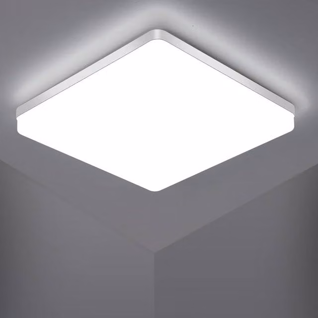 COMELY Modern Square LED Ceiling Light, 48W, White, 6500K, IP44