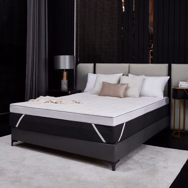 Ezysleep Ultra Comfort Latex Foam Mattress Topper, White, W: 90 cm, H: 10 cm