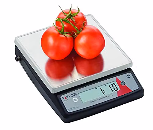 Taylor Pro Professional Digital Kitchen Scale with Dual Platform and Tare Function, Brushed Stainless Steel, Black/Silver, 10kg Capacity – 2