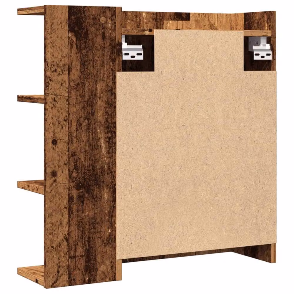 Berkfield Home Beautiful Bathroom Mirror Cabinet in Brown Old Wood, W/D/H: 62.5 x 20.5 x 64 cm – 5