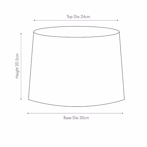 Pacific Lifestyle Grey Modern Cone Fabric Lampshade for Table and Floor Lamps, Diameter: 30.48 cm – 4