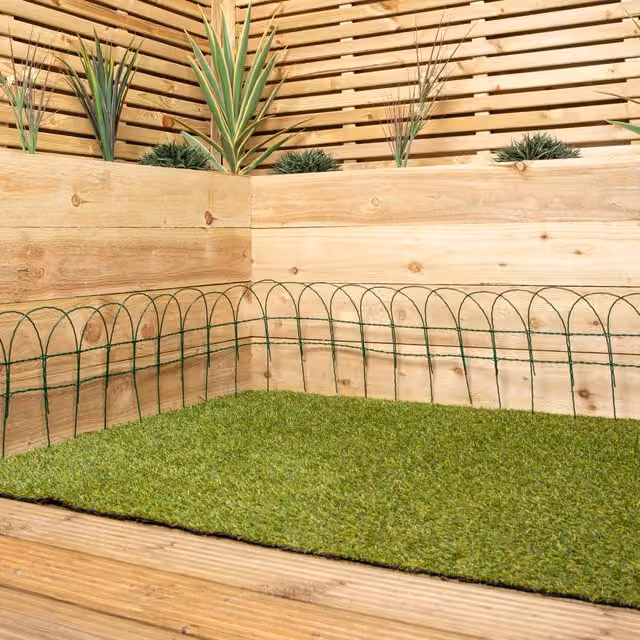 Samuel Alexander Green PVC Coated Galvanised Steel Garden Patio Border Fencing – 4