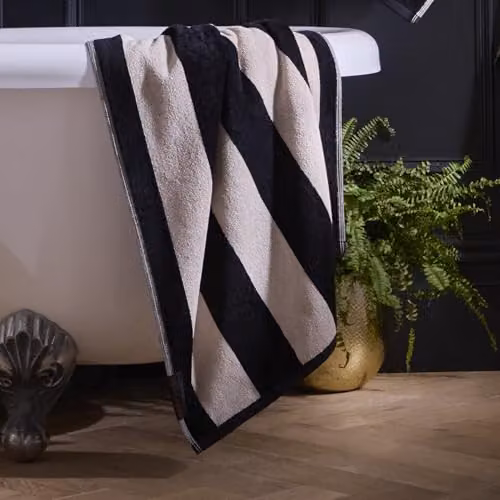 Ulster Weavers Black Striped Cotton Towel