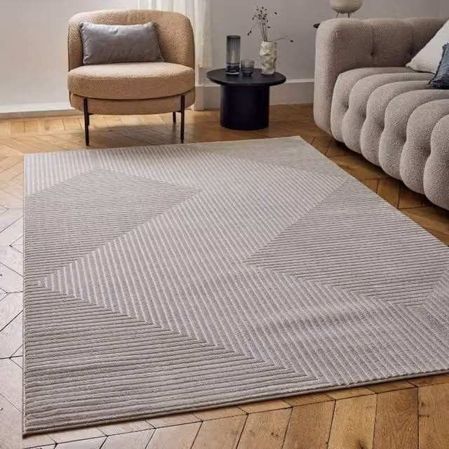 THE RUGS Carmel Geometric Area Rug in Beige, W: 290 cm, D: 200 cm – 1