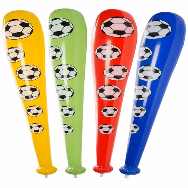 LG-Imports Single Inflatable Football Theme Bat in White