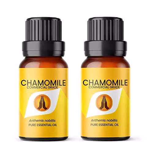 Aroma Energy Chamomile Dilute Essential Oil, 20ml (2 x 10ml Bottles), Transparent