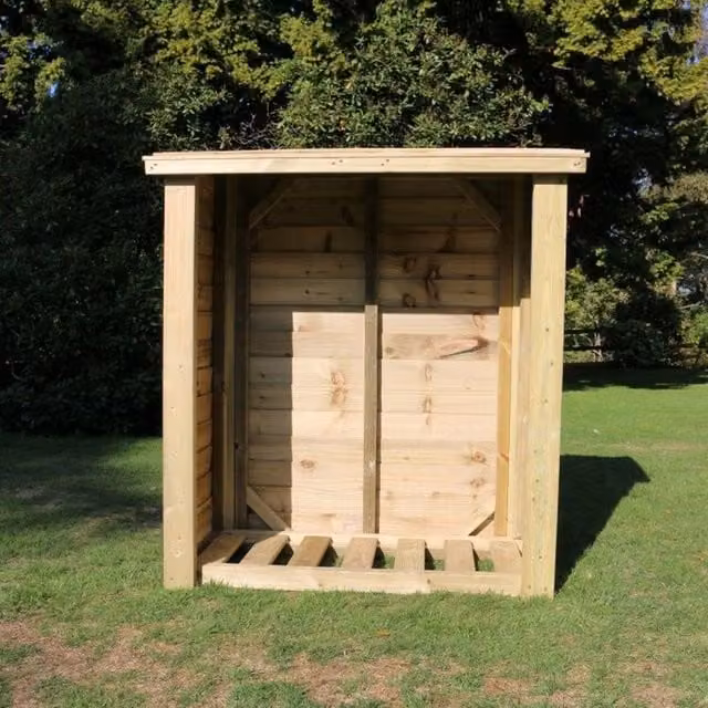 Churnet Valley Garden Furniture Ltd Heavy Duty Log Store in Brown, W/D/H: 120 x 60 x 150 cm – 1