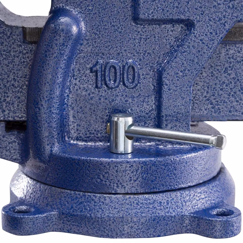 tectake Bench Vice in Blue, 12.5 cm – 6