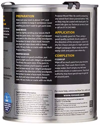 Ronseal One Coat Quick-Drying Wood Primer and Undercoat, 0.75 l, White – 2