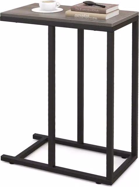 COSTWAY Modern Grey Sofa Side Table, Height: 64 cm