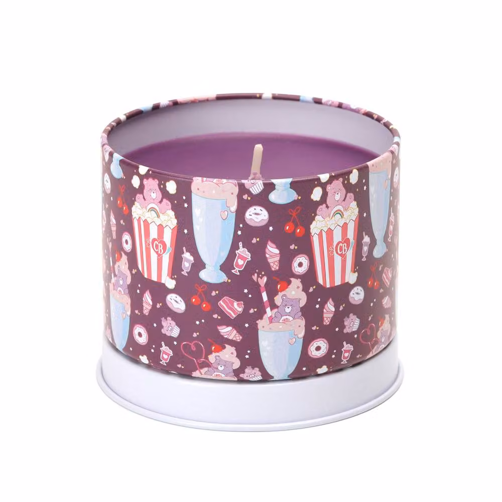 Care Bears Blueberry Ice Cream Scented Share Bear Printed Metal Tin Candle in Purple – 2