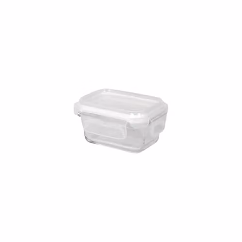 Harbour Housewares 150ml Glass Food Storage Container with Airtight Lid, Transparent and White