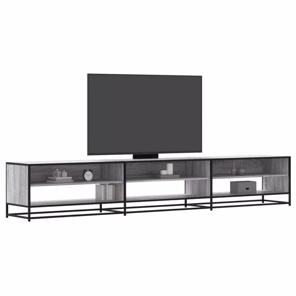 Berkfield Home Grey Sonoma TV Cabinet in Engineered Wood W/D/H: 270 x 40 x 46 cm – 2