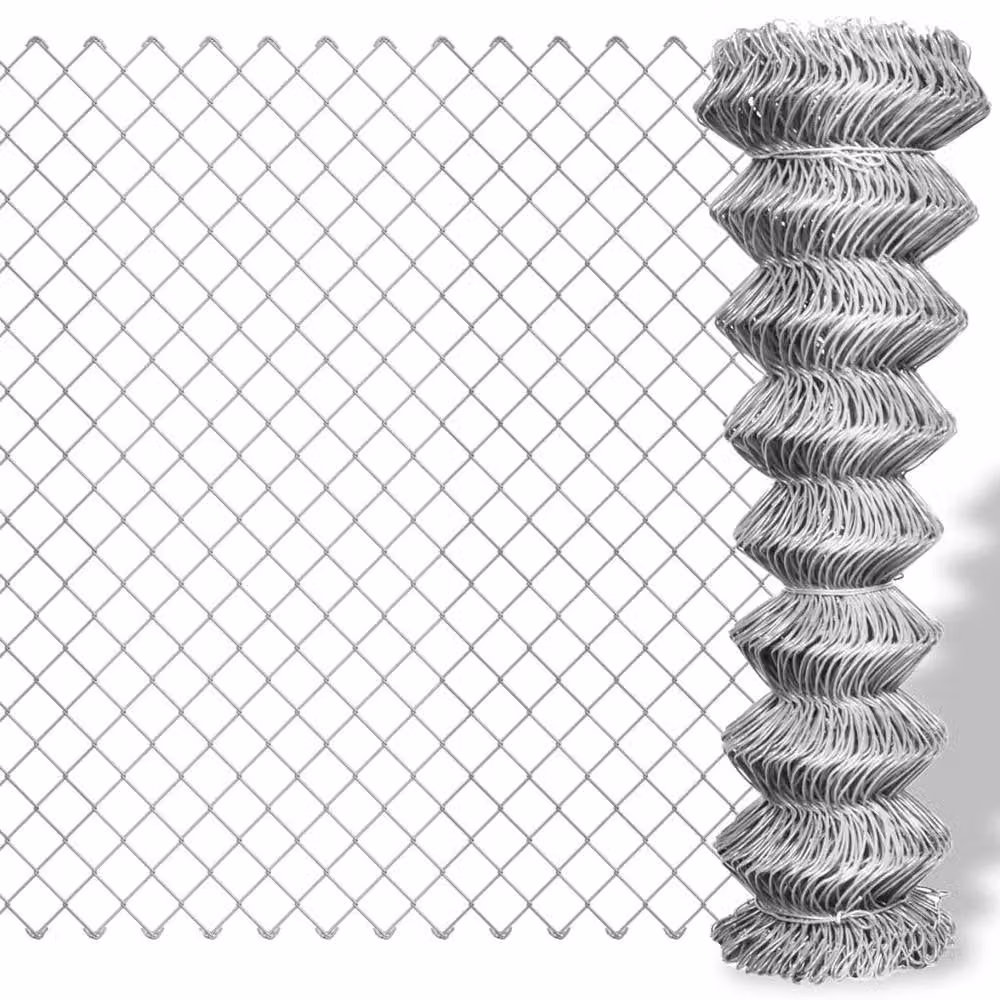 Berkfield Home Durable Galvanised Steel Chain Link Fence, Silver, W: 15 m, H: 1.5 m – 2