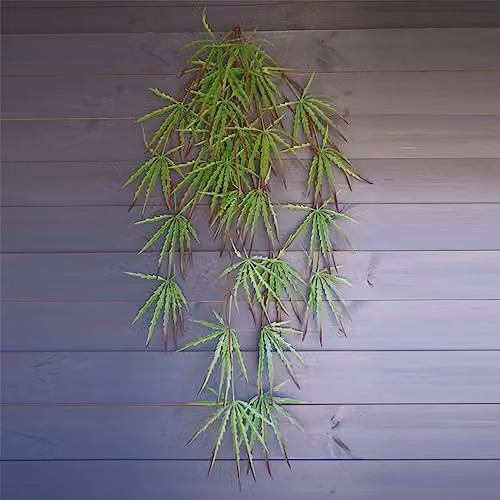 Leaf Design UK Pack of 12 Green Artificial Hanging Fern Foliage Plants, 100 cm – 2