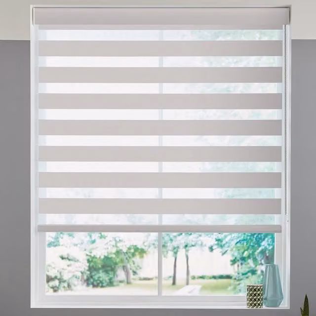 Terrys Grey Plain Textile Day and Night Blind