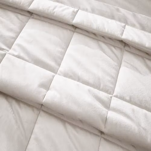 Catherine Lansfield Kingsley Quilted Matt Velvet Bedspread, Beige, W x D: 220 x 220 cm – 2