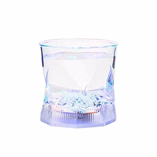 UltraByEasyPeasyStore Pack of 2 Liquid Activated LED Reusable Tumblers, Multicolour, 240ml – 2