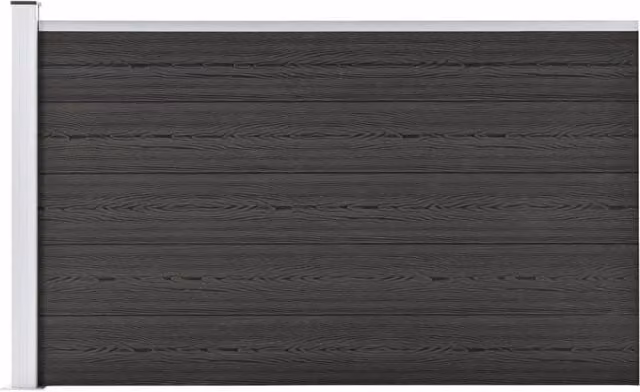 Berkfield Grey WPC Garden Fence Board, W: 175 cm, H: 105 cm – 1