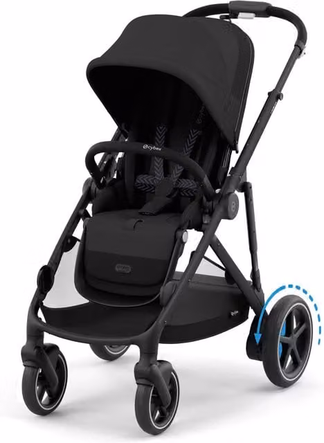 Cybex e-Gazelle S Electric Single to Double Pushchair, Black