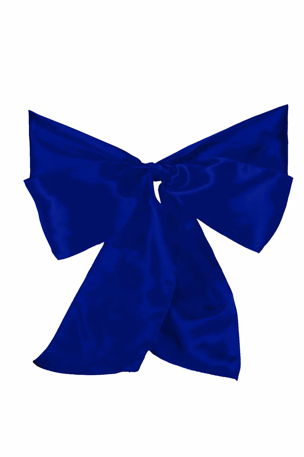 Neel Blue Satin Chair Sashes for Wedding, Birthday and Party Decoration, W: 17.78 cm, L: 274.32 cm – 2