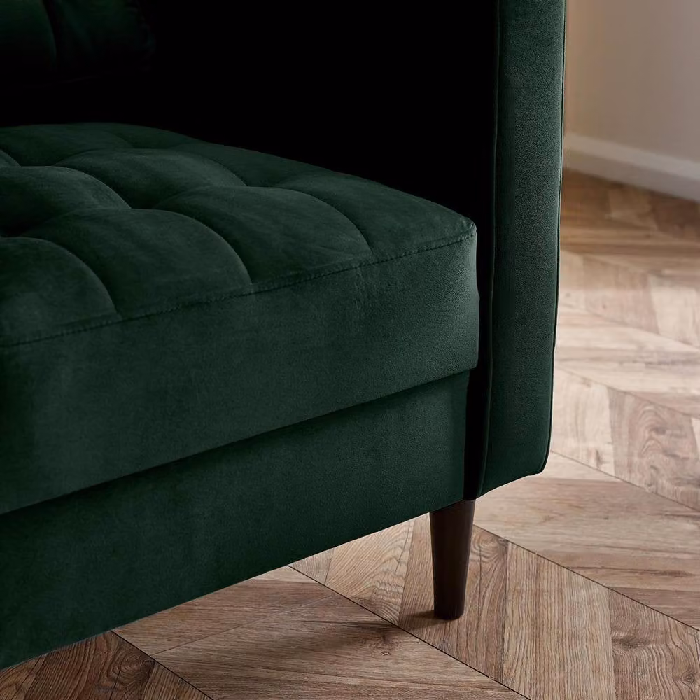 FurnitureboxUK Jade Velvet Chesterfield Armchair in Emerald Green – 4