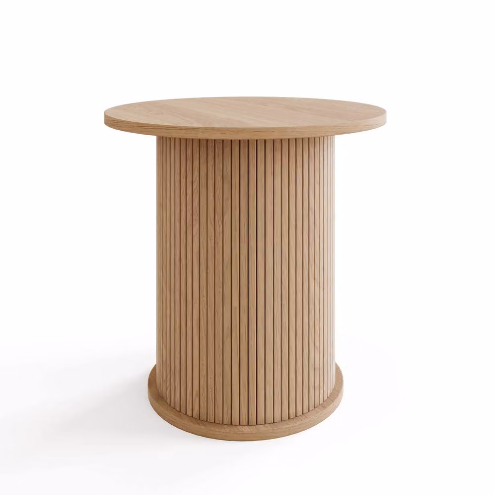 GFW Omari Round Side Table in Light Oak – 2