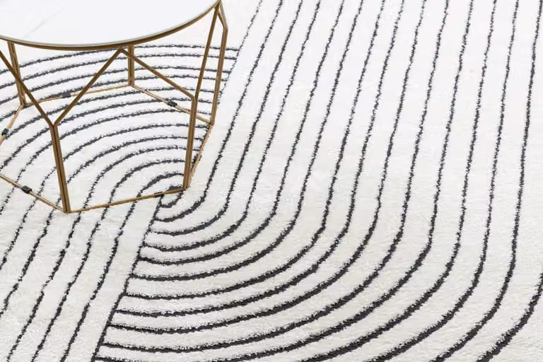 RugsX Mode Geometric Scandinavian Rug in Yellow, W/D: 140 x 190 cm