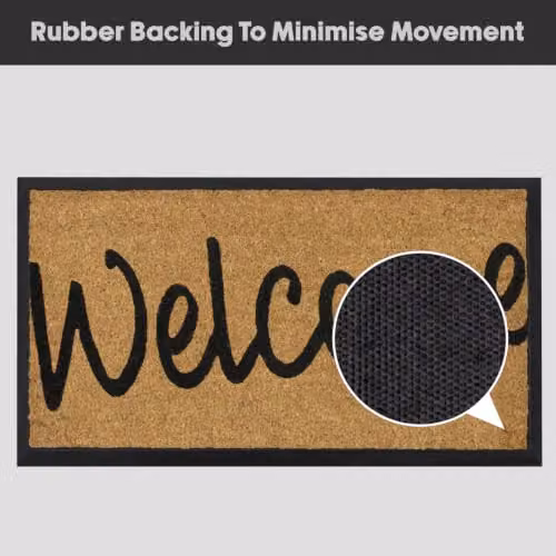 JVL Granite Design Tufted Coir Doormat with Rubber Base, Brown and Grey, W: 40 cm, D: 70 cm – 8