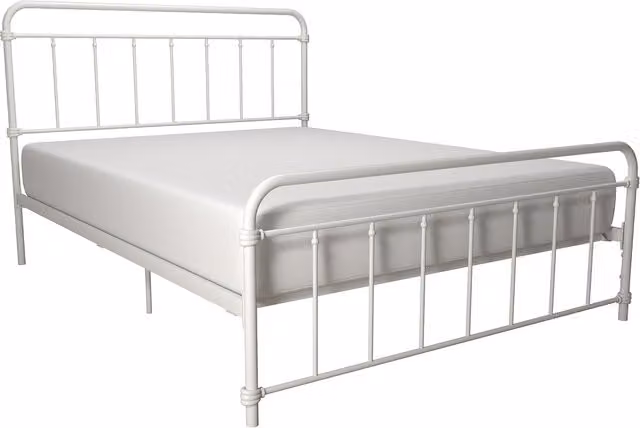 Dorel Home Wallace Metal Bed in White, W/D/H: 180 x 200 cm