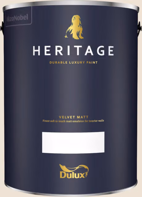 Dulux Trade Heritage Matt Dispersion Paint in Candle Cream, 5 l