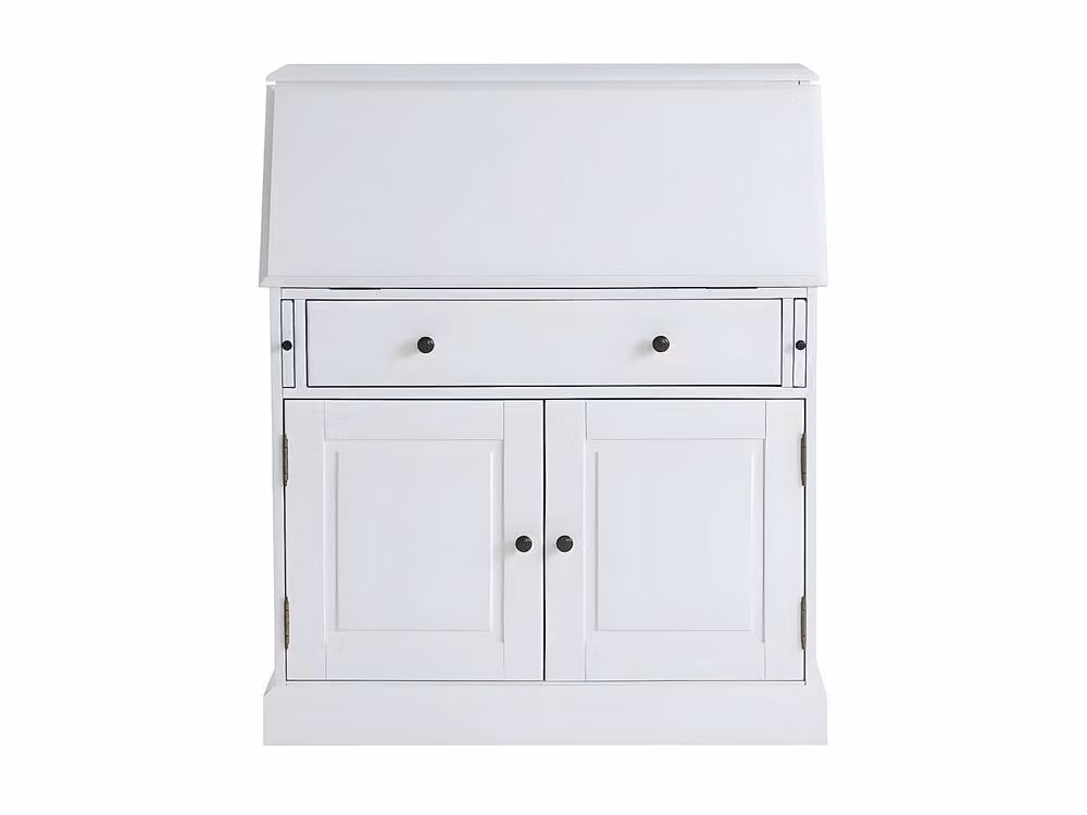 Vente-unique Cleore Secretary Desk in White Pine and MDF – 2