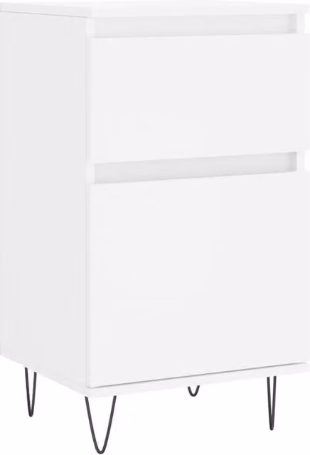Berkfield Home Classic Sideboard in White, W/D/H: 40 x 35 x 70 cm – 1