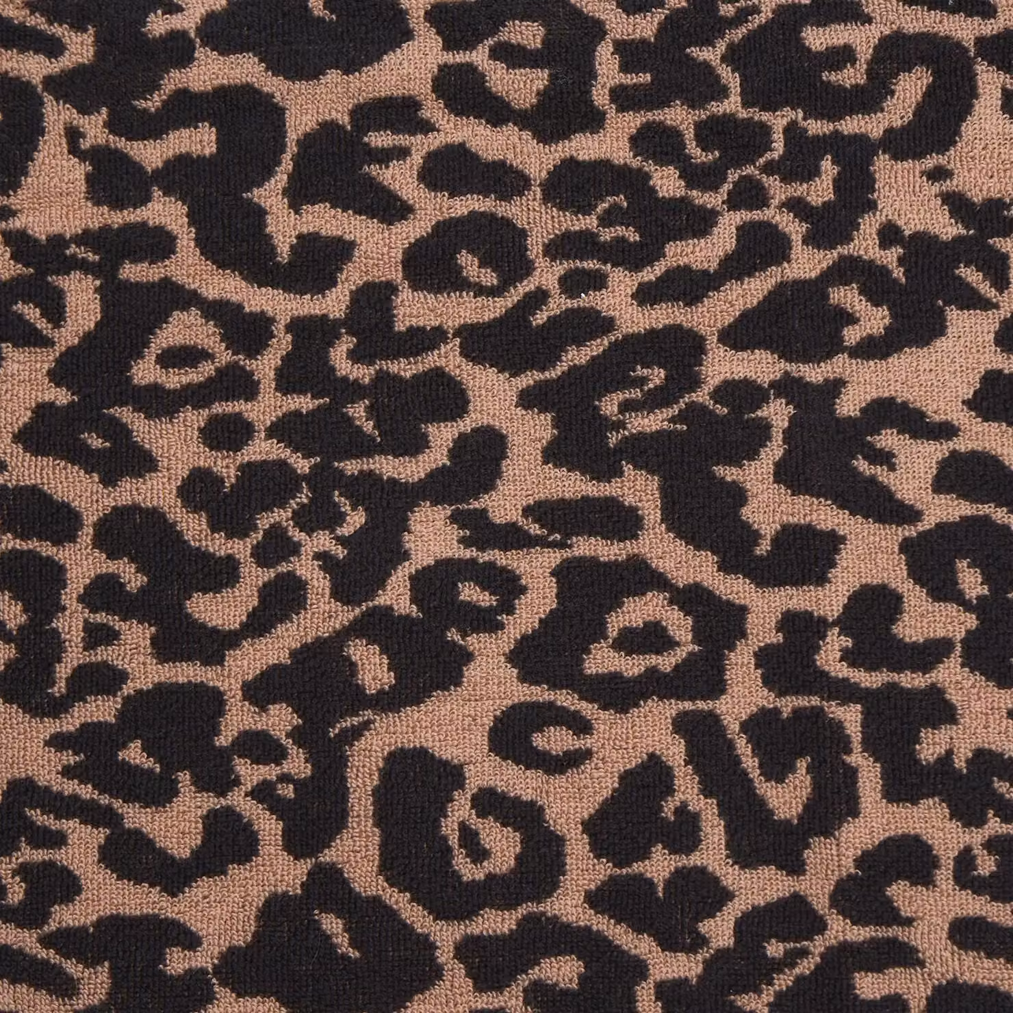 OHS Leopard 4-Piece Cotton Bath Towel Set in Beige and Multicolour – 8