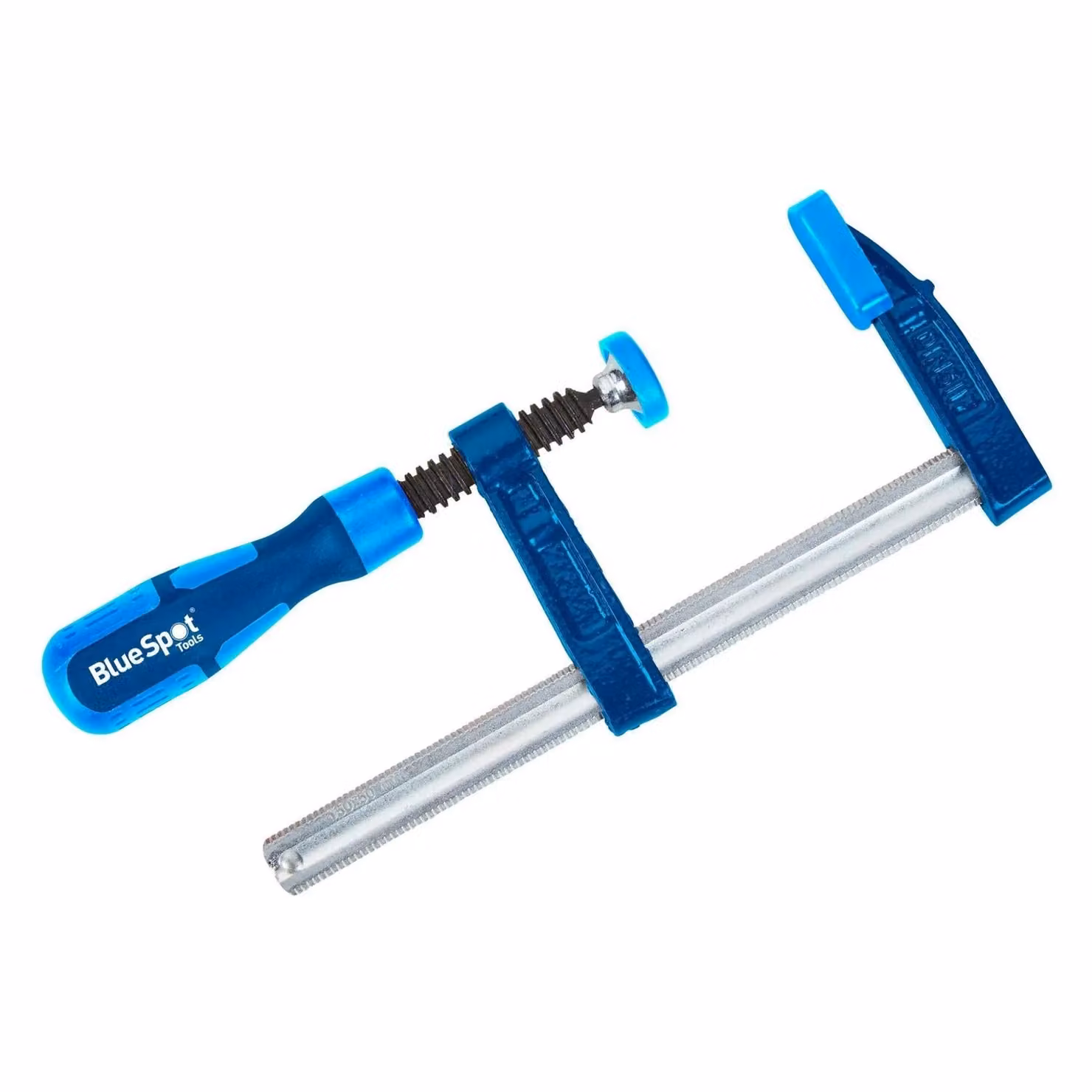 Bluespot Tools Heavy-duty F-clamp in Blue and Multicolour Steel – 2