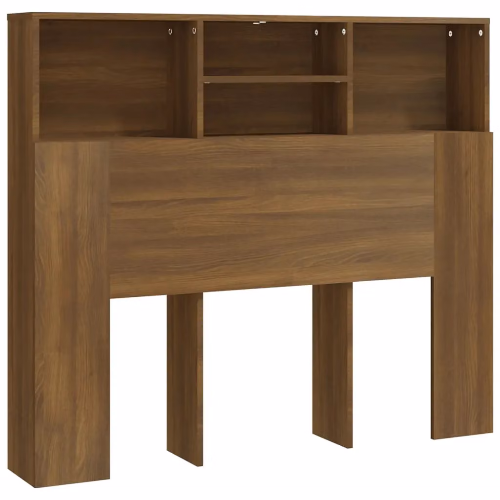 Berkfield Home Modern Headboard Cabinet in Brown Oak, W/D/H: 120 x 19 x 103.5 cm – 2