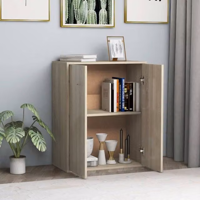 Berkfield Home Sonoma Oak Sideboard in Light Brown, W/D/H: 60 x 30 x 75 cm – 1