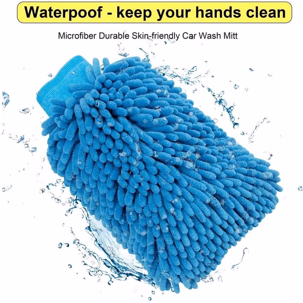 KORVIXA 2x Blue Microfibre Cleaning Gloves – 2