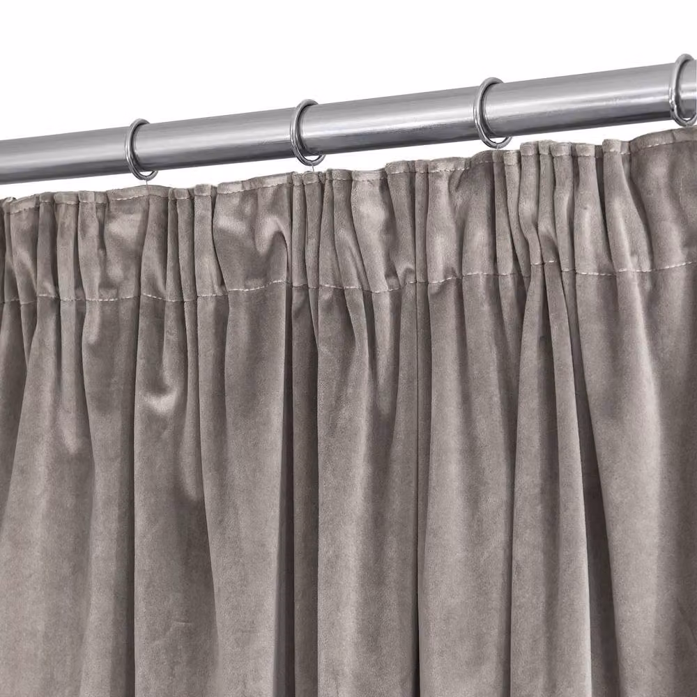 New Edge Blinds Verbena Jacquard Pencil Pleat Curtains in Stone, Width: 168 cm, Drop: 229 cm – 2
