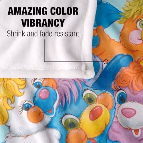 Hasbro Popples Super Soft Fleece Throw Blanket, White, W/D/H: 152 x 127 cm – 2
