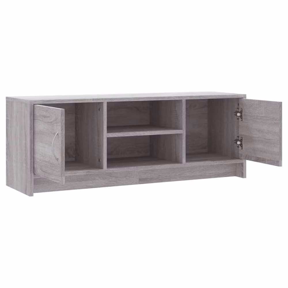 Berkfield Home Modern Grey Sonoma TV Cabinet in Engineered Wood W/D/H: 102 x 30 x 37.5 cm – 3
