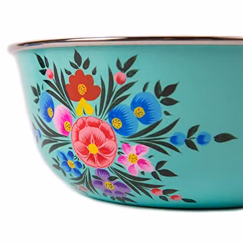 Billy Can Green Floral Stainless Steel Cereal Bowl, 18.5 cm – 2