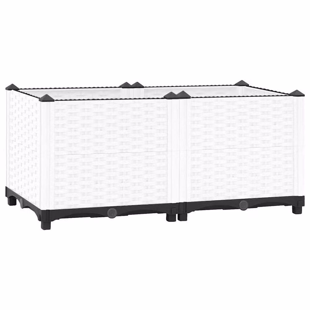 Berkfield Home White Polypropylene Raised Bed W: 80 cm, D: 40 cm, H: 38 cm – 2