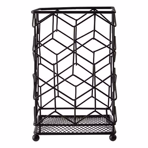 Premier Housewares Vertex Contour Metal Utensil Holder, Black – 1