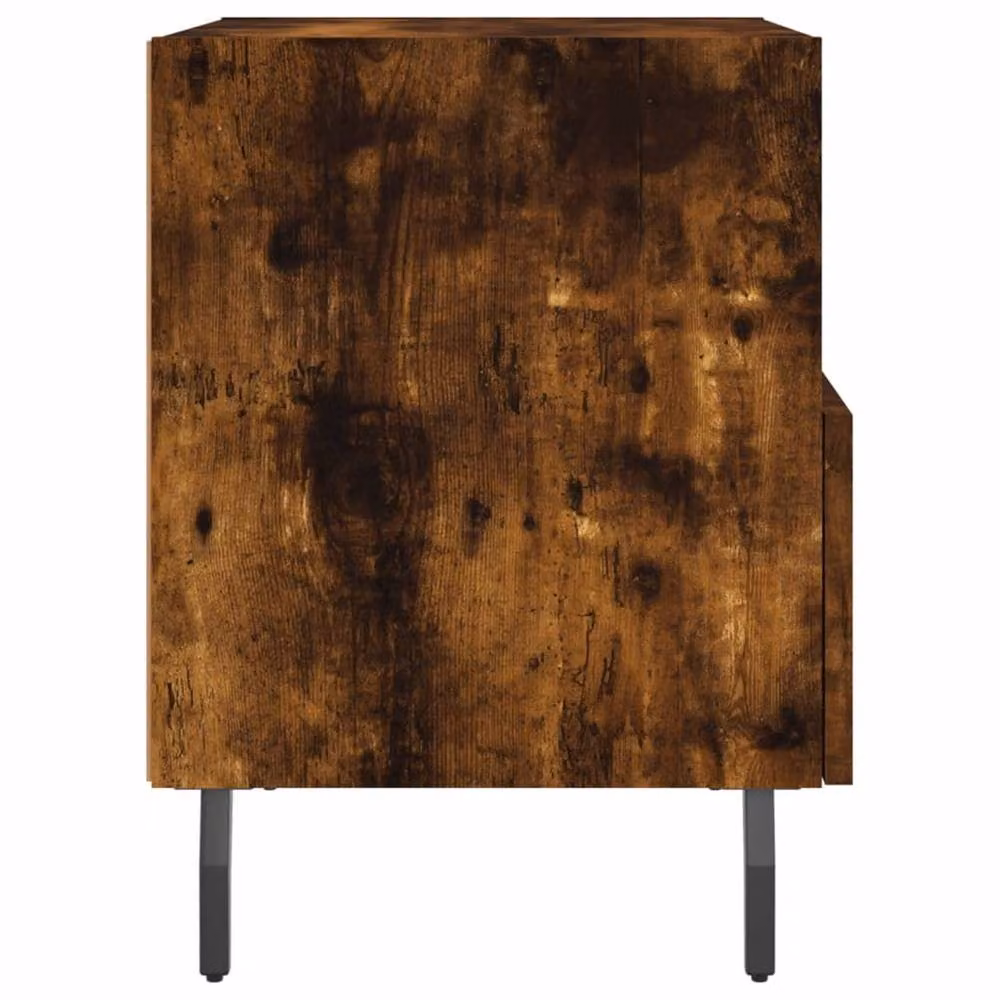 Berkfield Home Set of 2 Smoked Oak Bedside Cabinets in Brown, W/D/H: 40 x 35 x 47.5 cm – 4