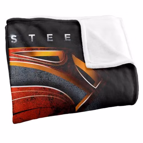 Warner Bros. Superman Man of Steel Symbolic Super Soft Fleece Throw Blanket, Multicolour, W/D/H: 152.4 x 127.0 x 1.0 cm – 2