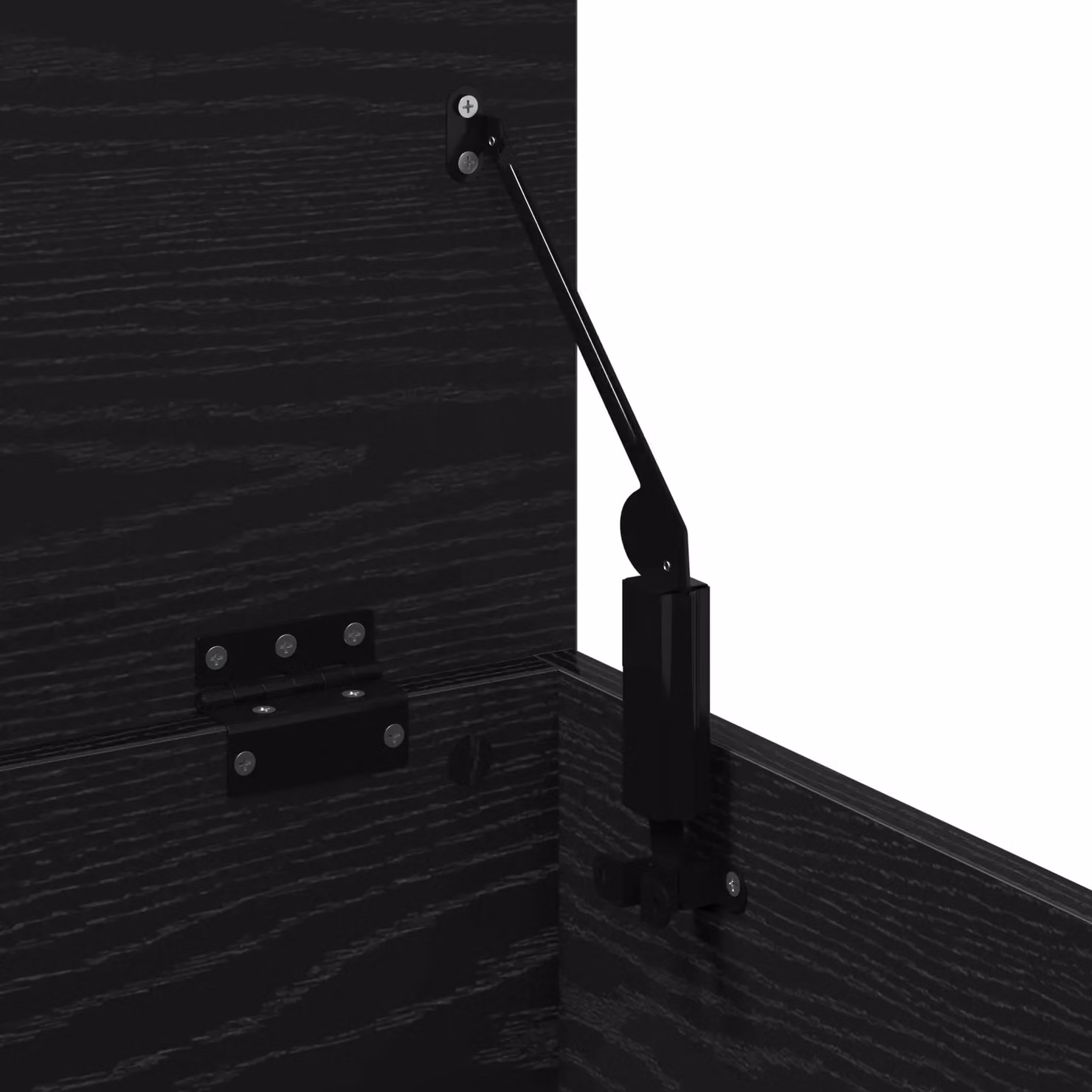 Berkfield Home Black Oak Storage Box in Engineered Wood, W/D/H: 90 x 35 x 35 cm – 5