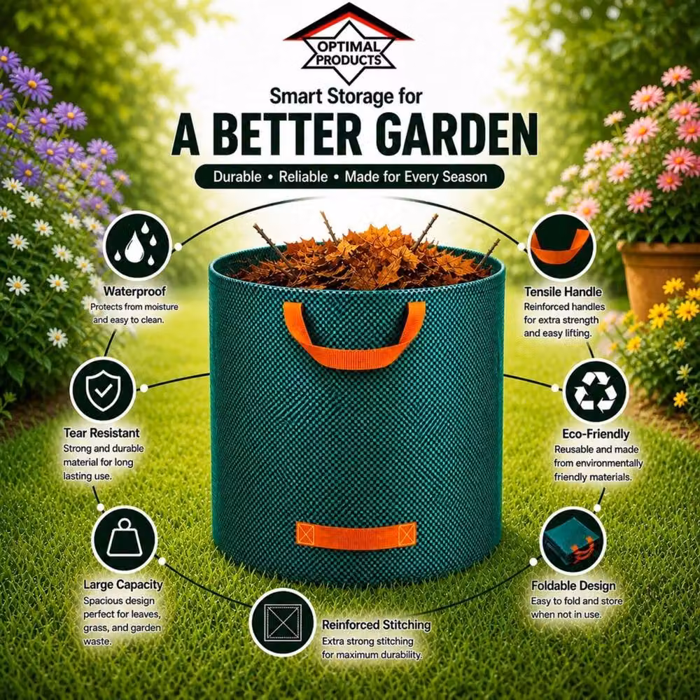 NESTLUNE 2 Pack Large Green Garden Waste Refuse Bags, 120l Capacity – 3